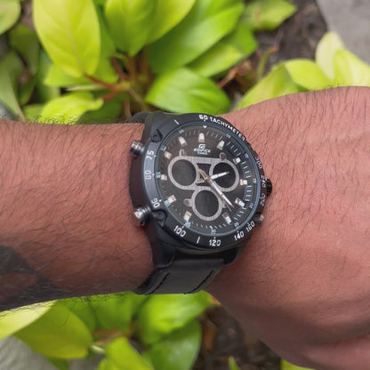 CASIO EDIFICE DOBLRE HORA PARA HOMBRE REF N3