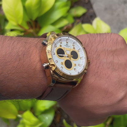CASIO EDIFICE DOBLRE HORA PARA HOMBRE REF CDB